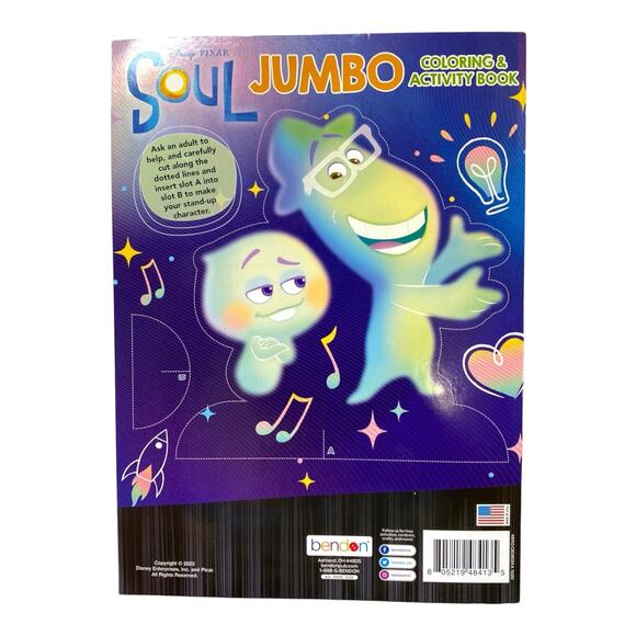 Disney Soul Jumbo Coloring & Activity Book | Bonus Stand-Up Character - Picture 3 of 3